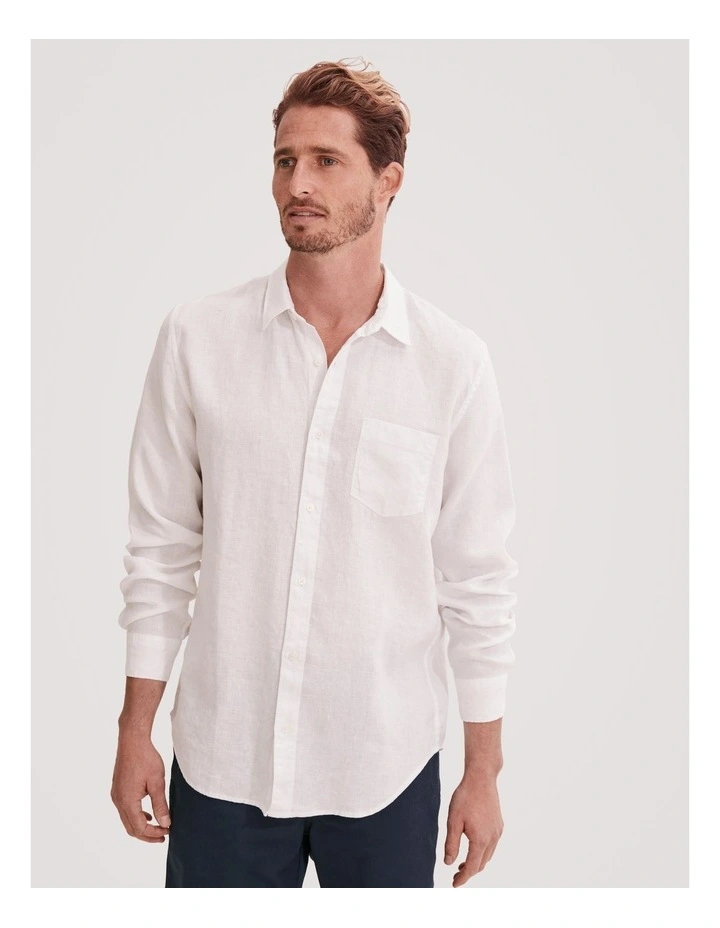Organically Grown Linen Shirt in White