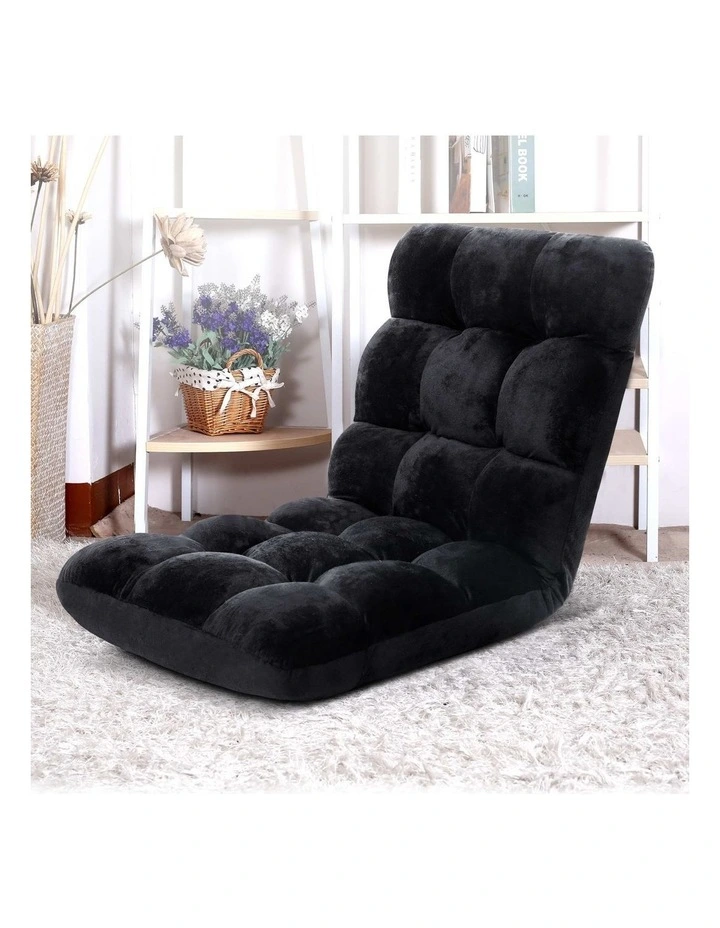 Bed Chair Cushion Lounge Sofa in Black