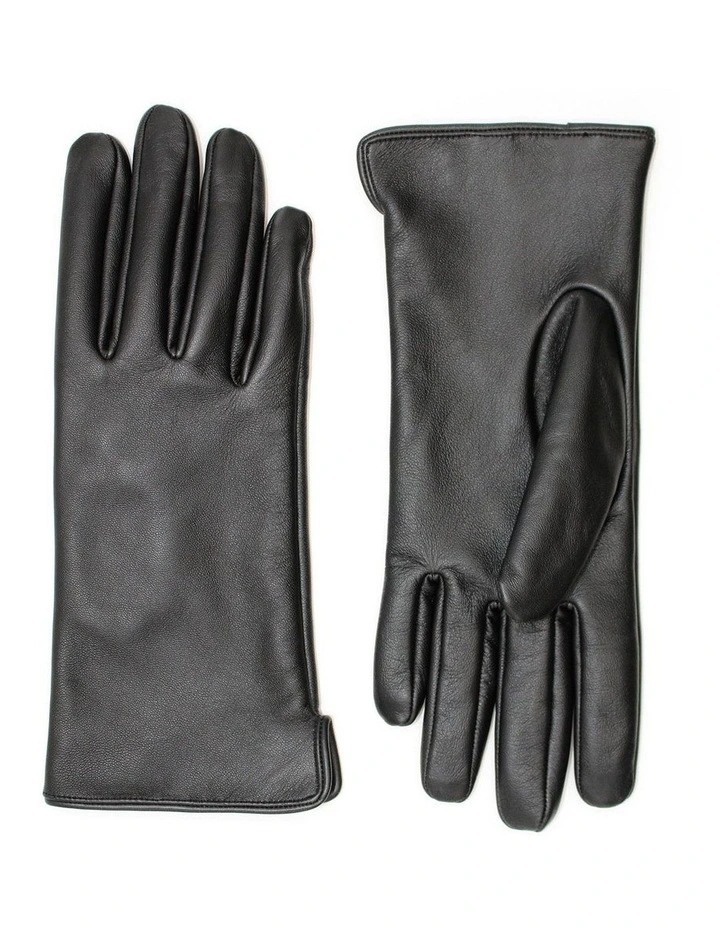 Zoey Leather Gloves in Black