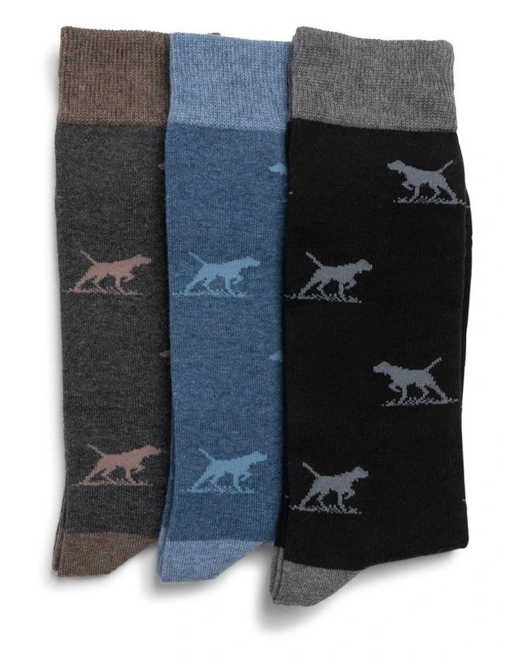 Dogs-A-Plenty Socks in Multi 3 Pack
