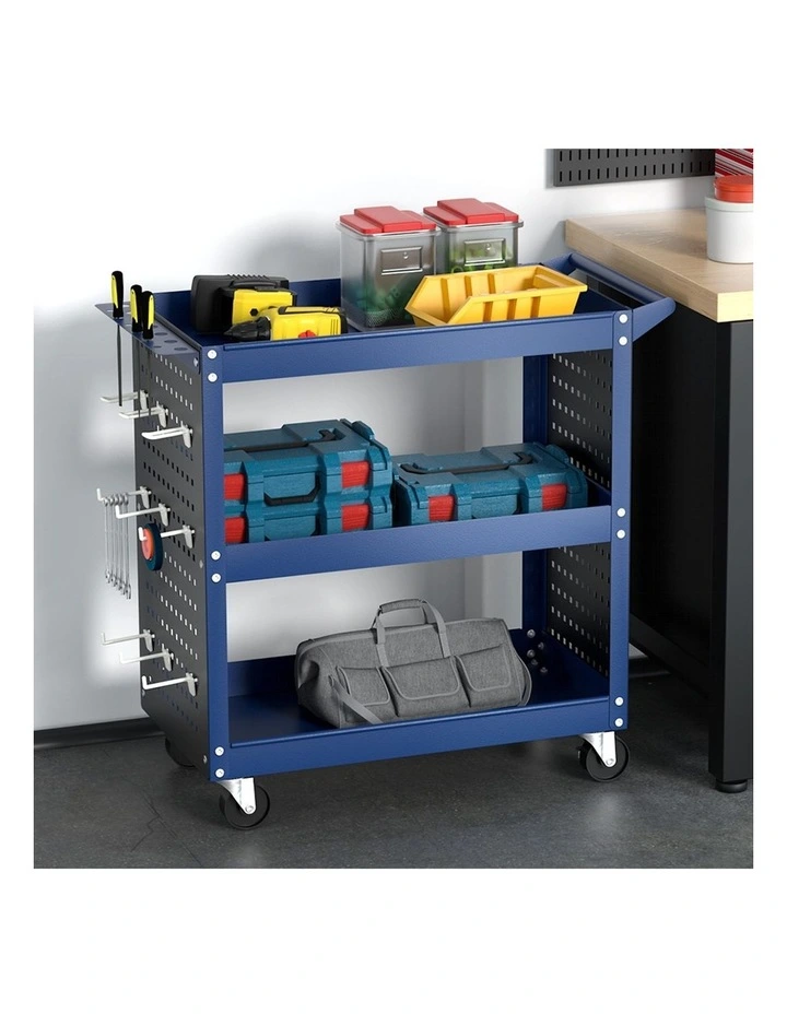 3-Tier Tool Cart in Blue