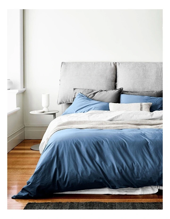 Halo Organic Cotton Bedlinen Collection in Bijou Blue