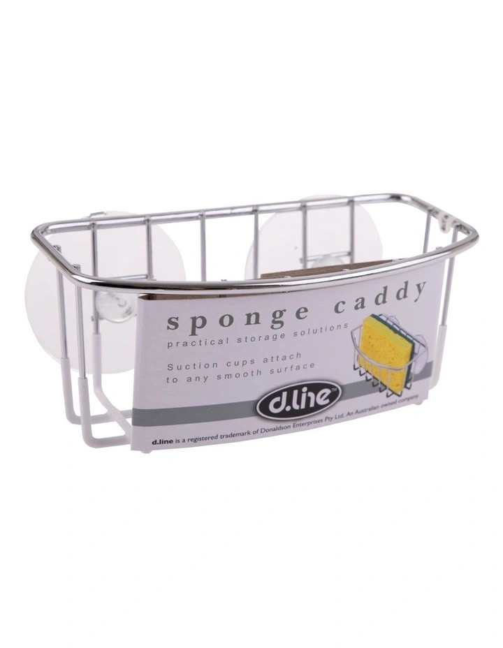 Sponge Caddy with Suction Cups in White