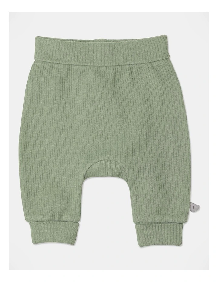 Newborn Rib Legging in Sage