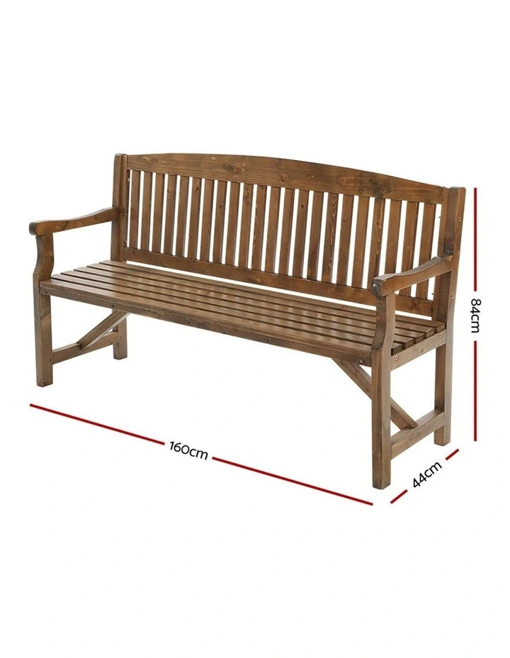 Wooden Garden Bench Chair in Natural