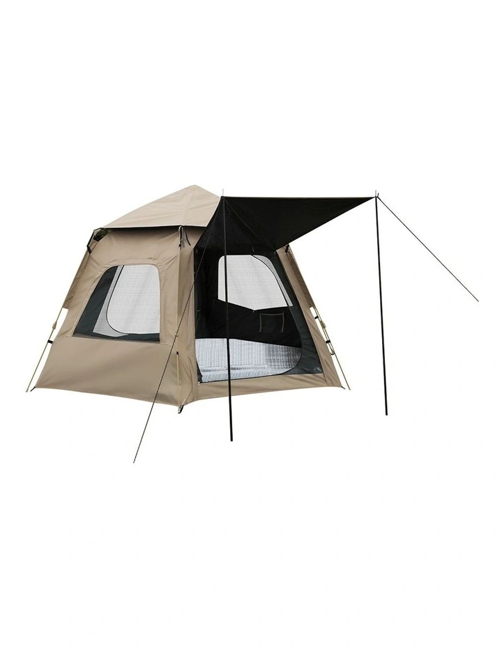 Instant Pop up Automatic Canopy Outdoor Camping Tent in Beige