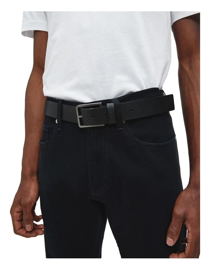 35mm Essential Leather Belt in Black