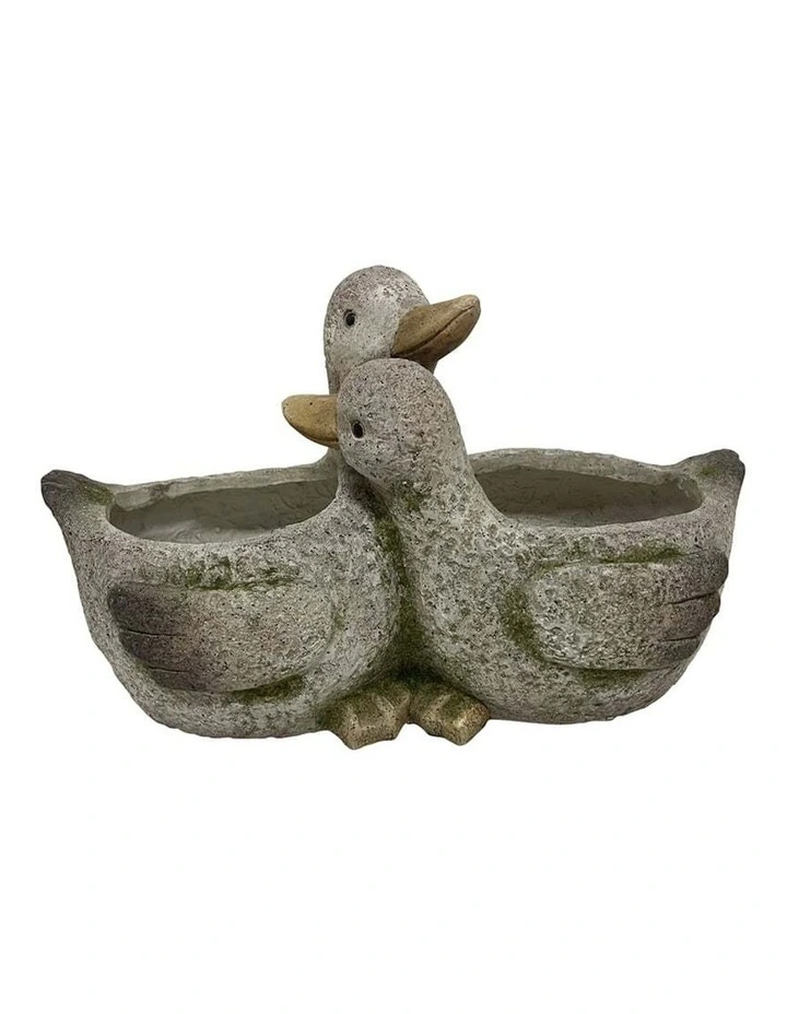 Animal Pot Cuddling Ducks Planter in Assorted