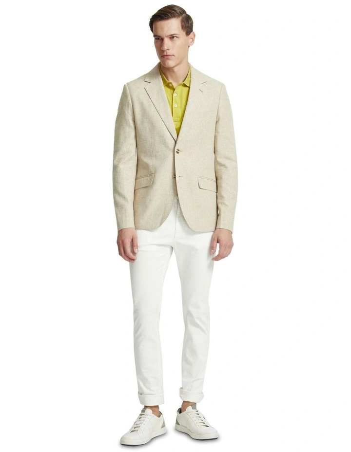 Blake Linen Blend Blazer in Sand