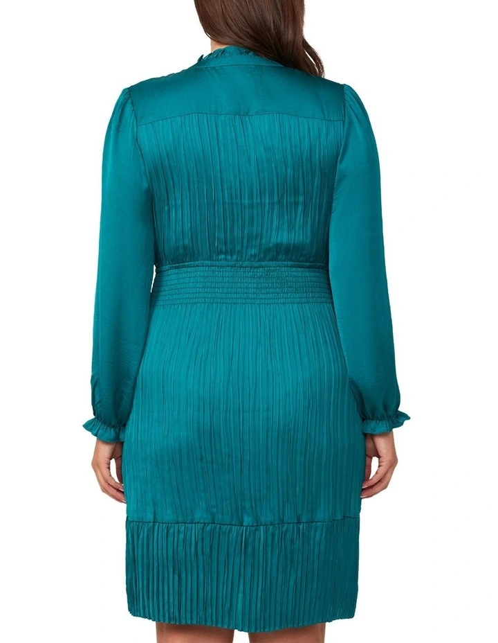 Nina Shirred Dress in Green