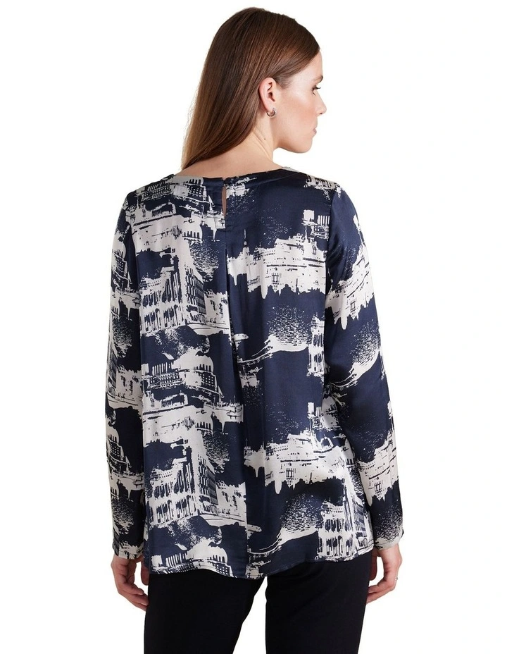 Long Sleeve Top in Cityscape