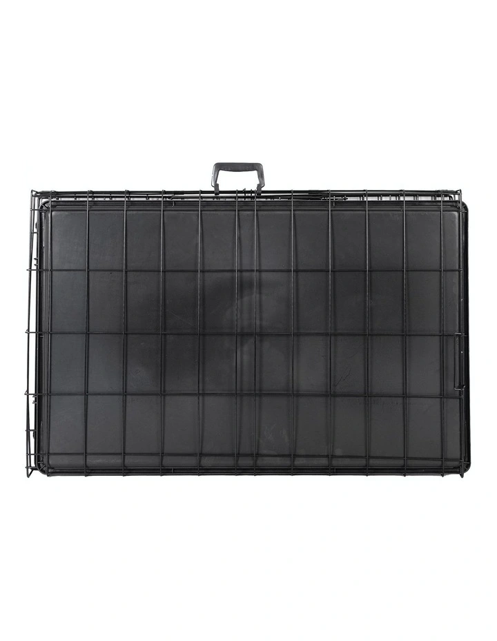 Foldable Metal Pet Crate 48inch in Black