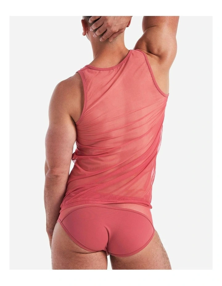 Score Sheer Tank in Baroque Rose