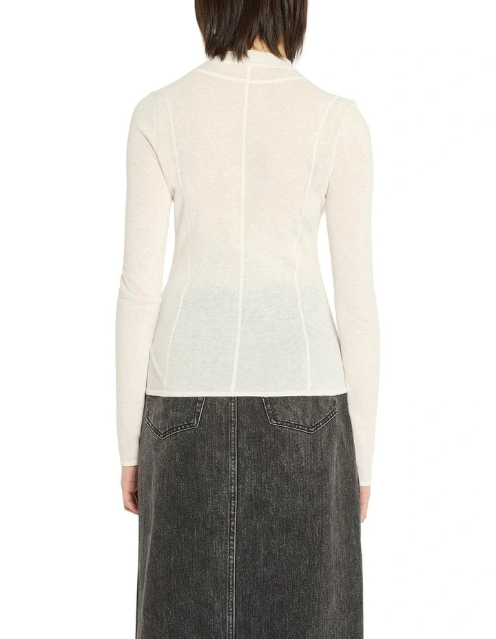 Double Date Knit Top in White