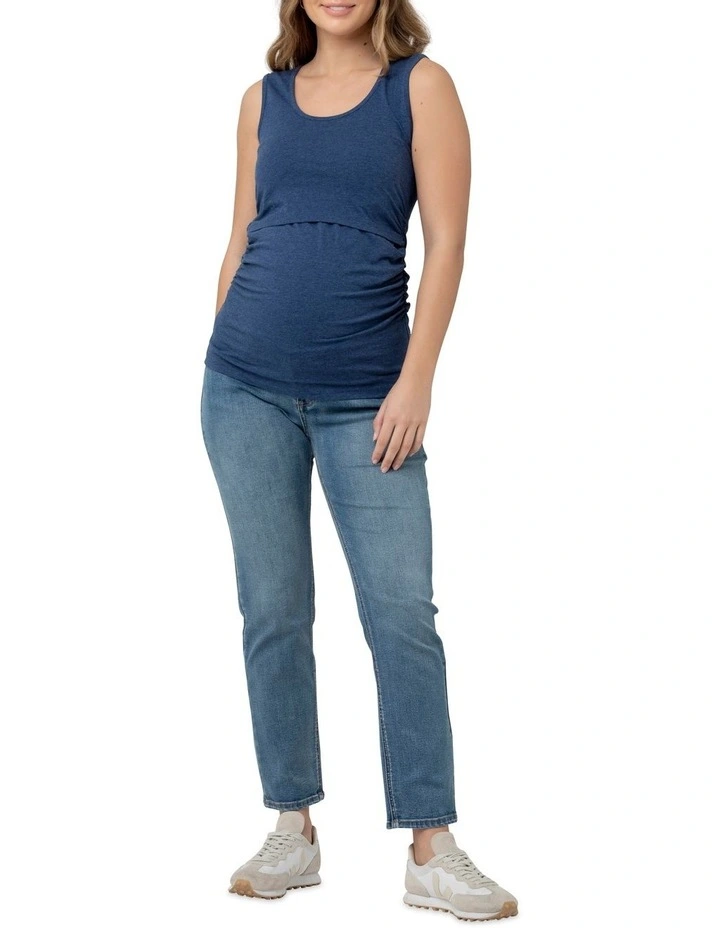 Organic Nursing Tank in Blue