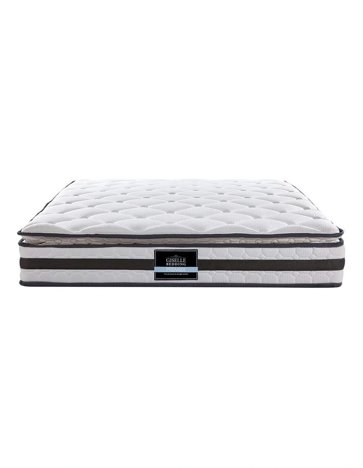 Bonnell Pillow Top Foam Queen Size Mattress 21cm in White