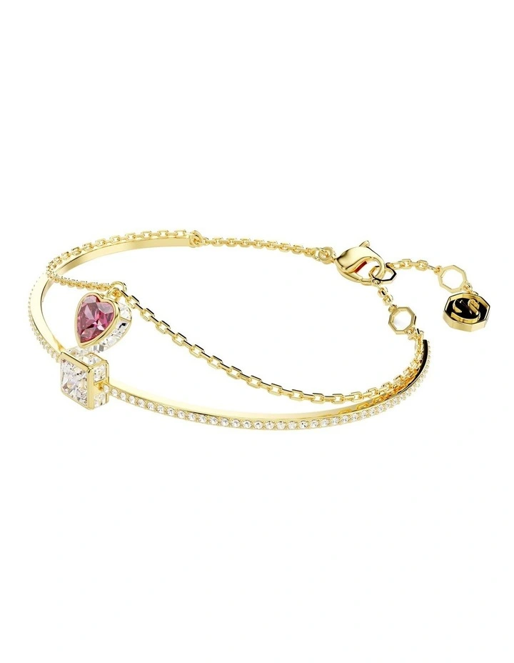Chroma Heart Plated Bangle in Red