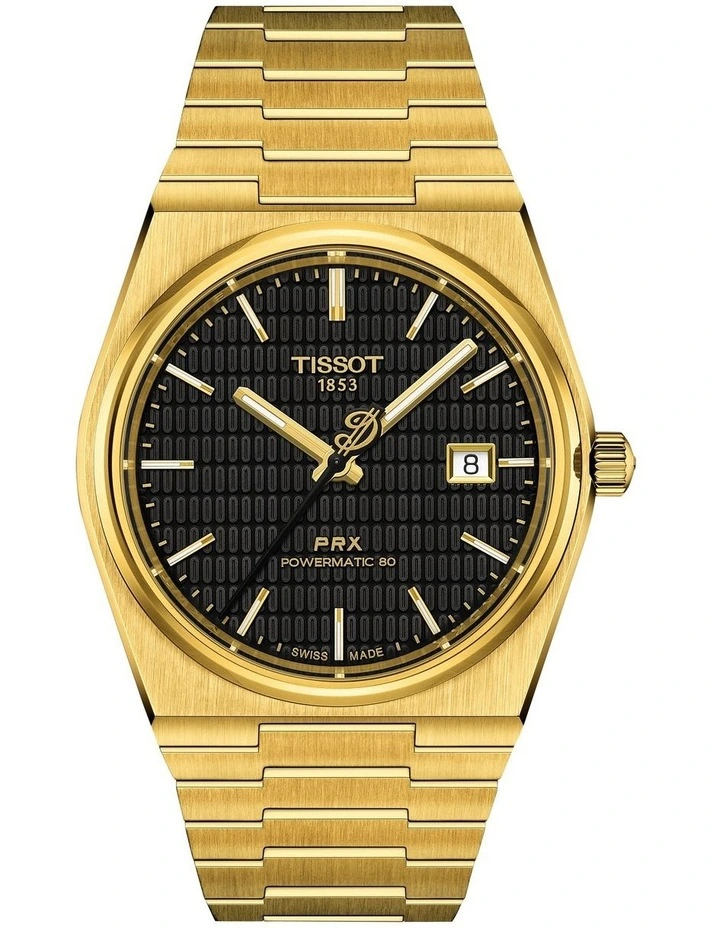 PRX Powermatic 80 Damian Lillard Edition T1374073305100 Watch in Black/Gold PVD