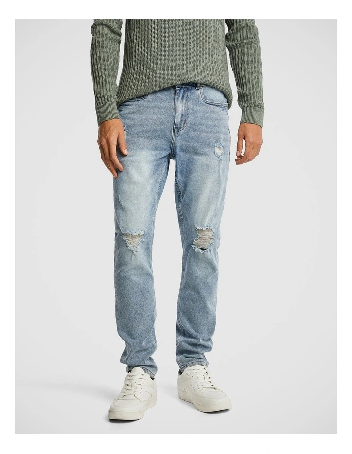 Marcy Slim Tapered Jean in Light Blue