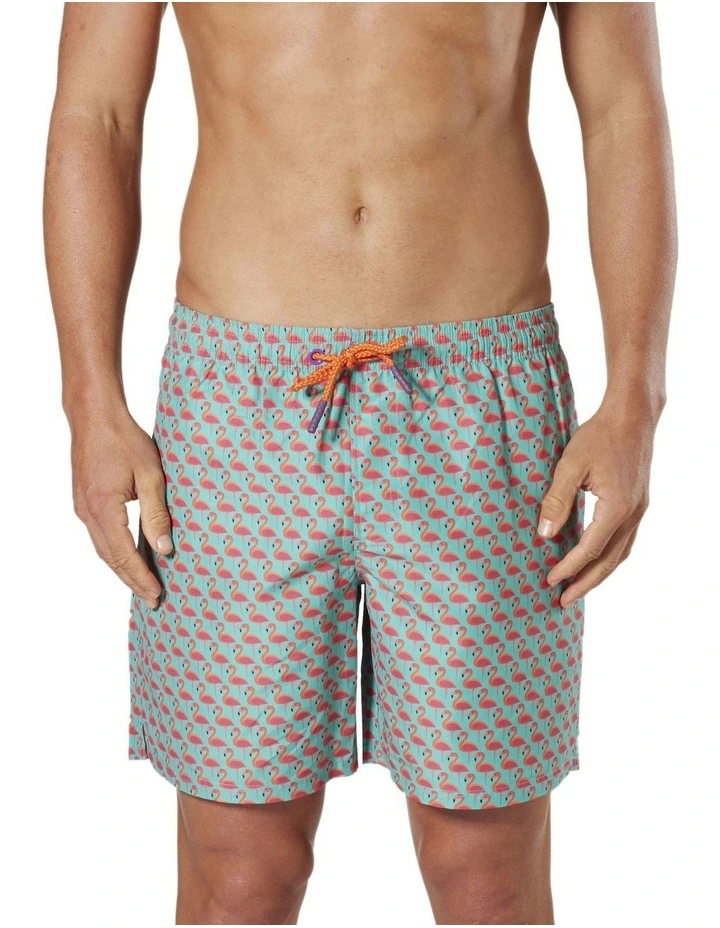 Simple Flamingo Repreve Swimshort in Mint