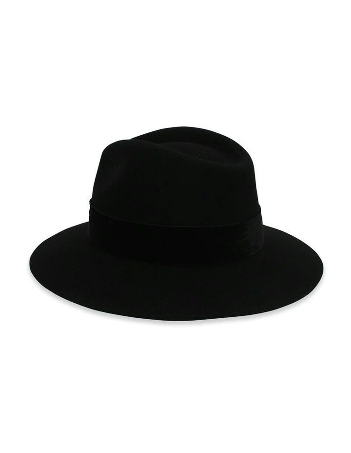 Emery Wool Fedora in Black