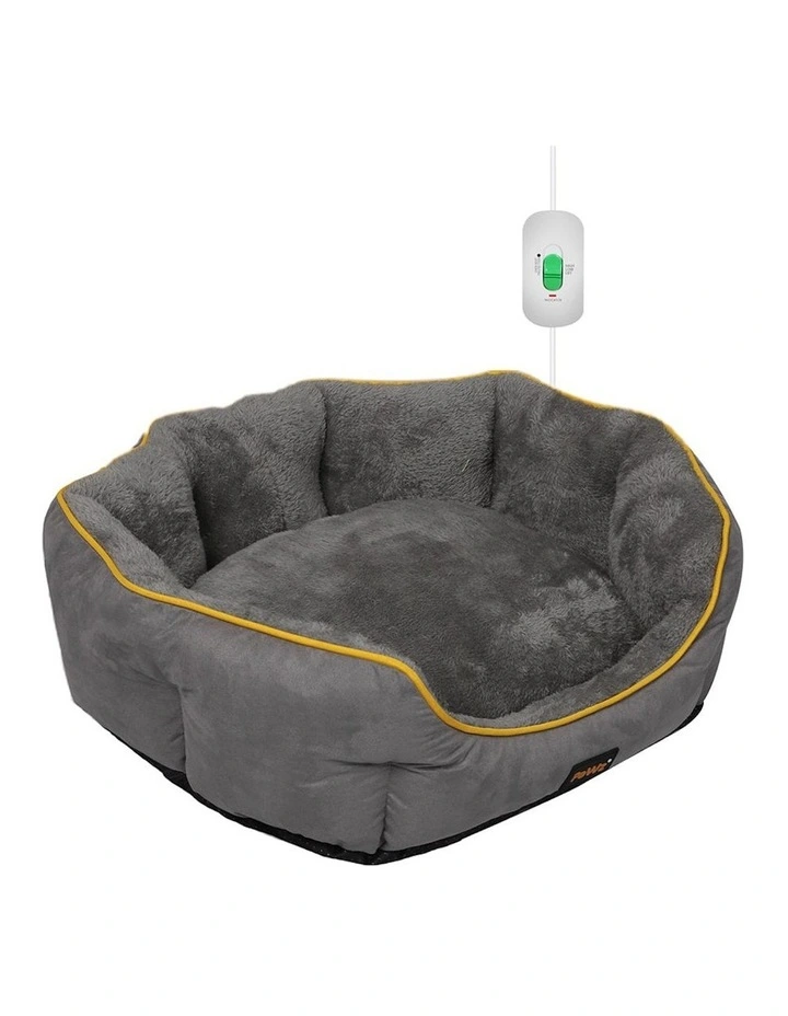 Small Electric Pet Heater Bed in Grey