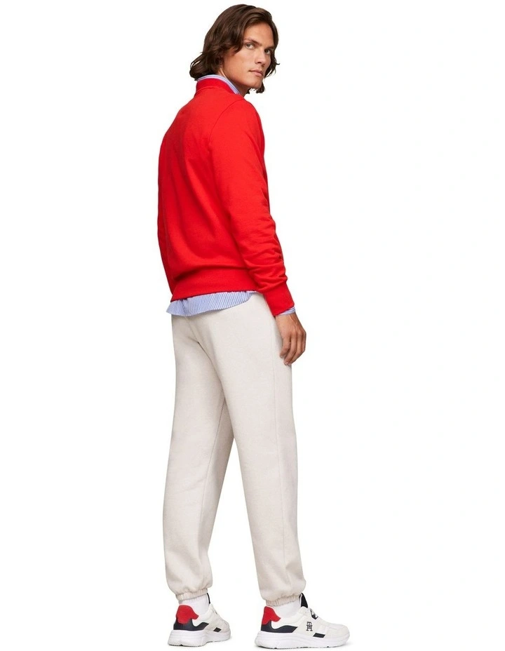 Big Icon Crest Crew Sweat Top in Red