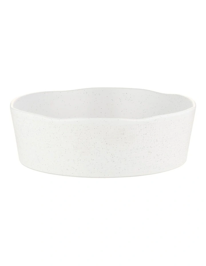 Onni Speckle Serving Bowl 25x8cm in White