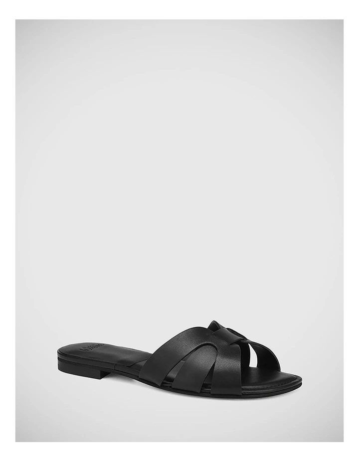 Caroline Leather Sandal in Black