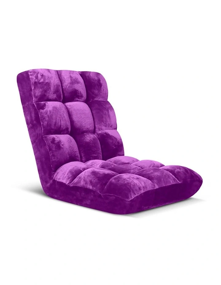 Folding Floor Recliner Lounge Sofa in Purple