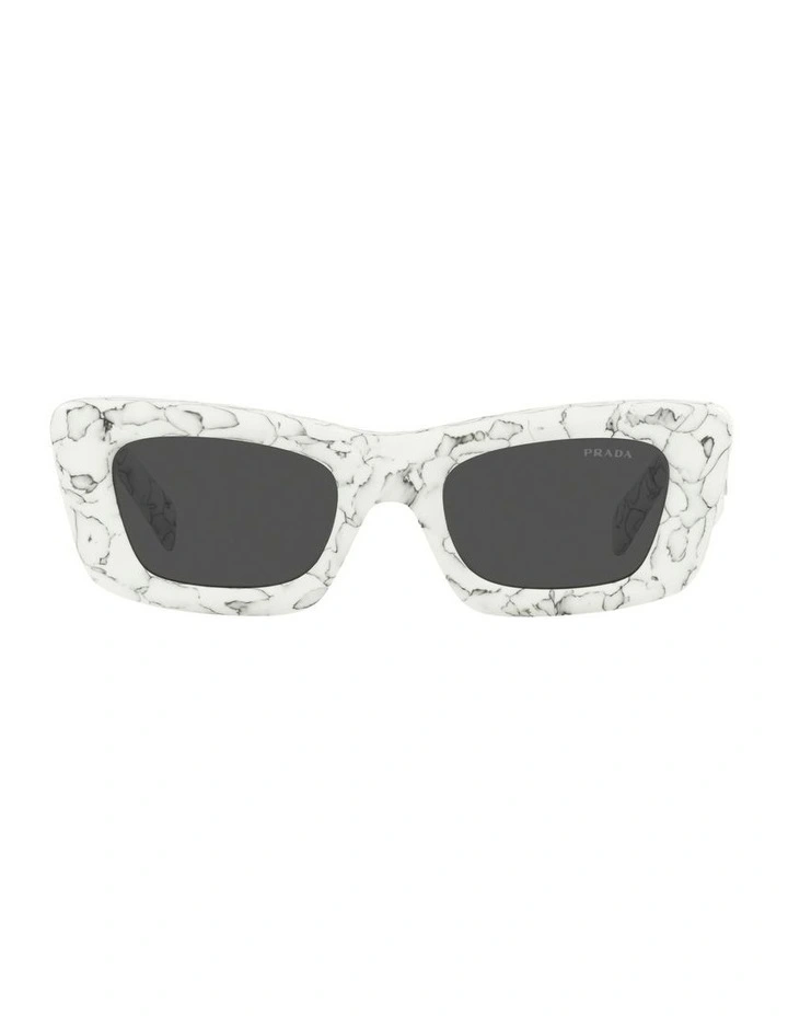 0PR 13ZS Sunglasses in Matte White Marble