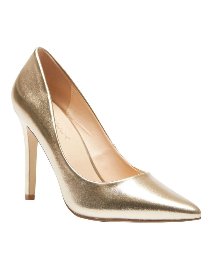 Harbour Heeled Shoes In Gold Metallic