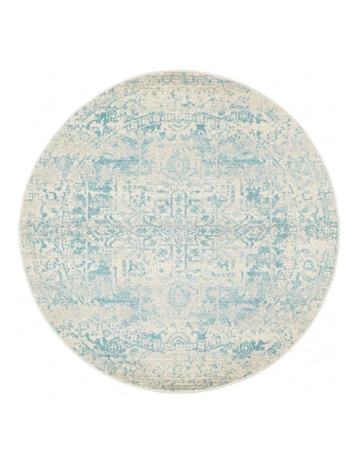 Evoke 253 Round Rug in White