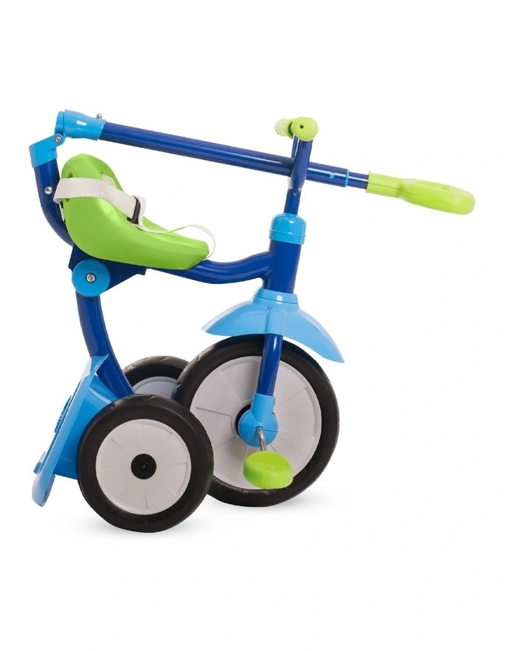 2 in 1 Folding Push Tricycle Ride On 15m in Blue