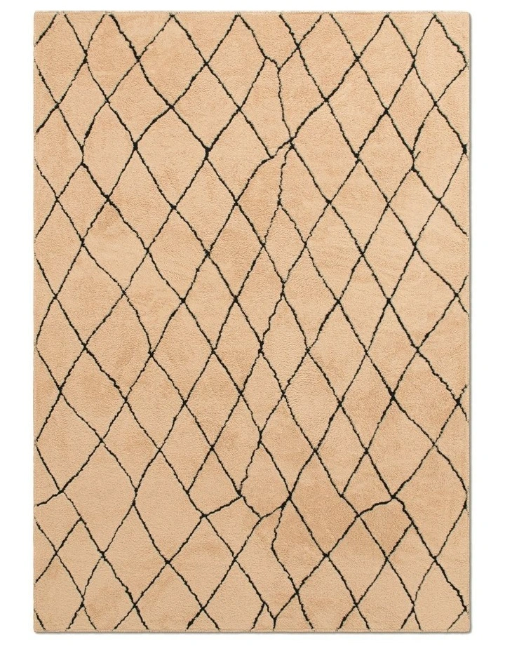 Joy Cotton Feel Washable Area Rug in Cream