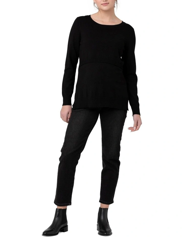 Toni Nursing Knit in Black