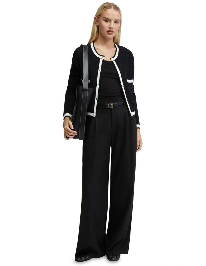 Olive Cardigan Jacket in Black