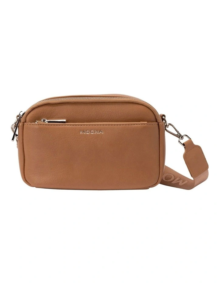 Laural Crossbody Bag in Tan/Silver