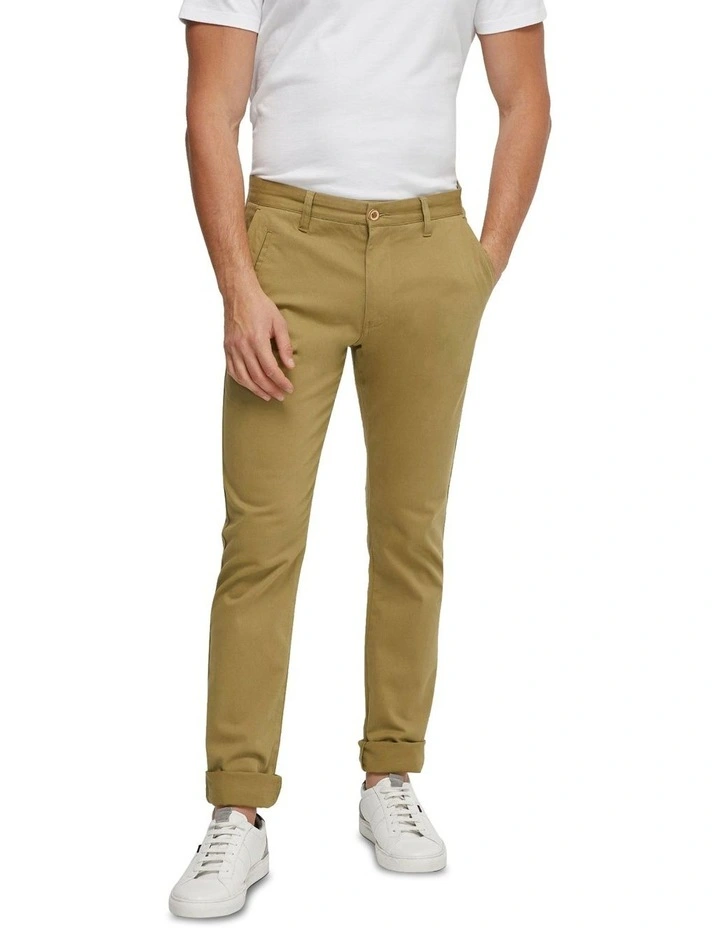 Stretch Skinny Fit Chino in Moss