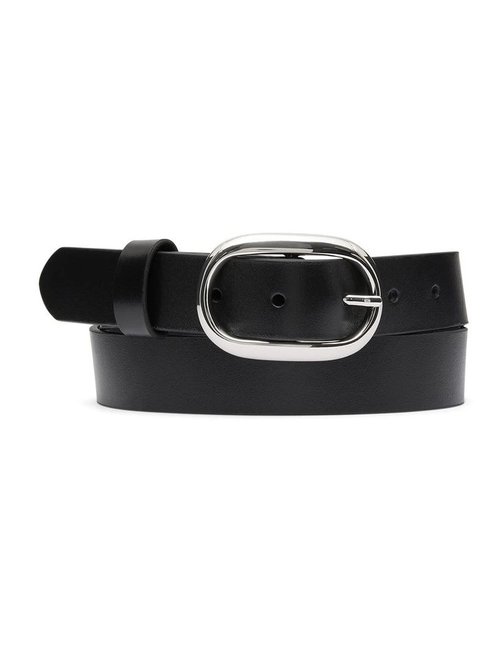 Kumru Leather Belt in Black