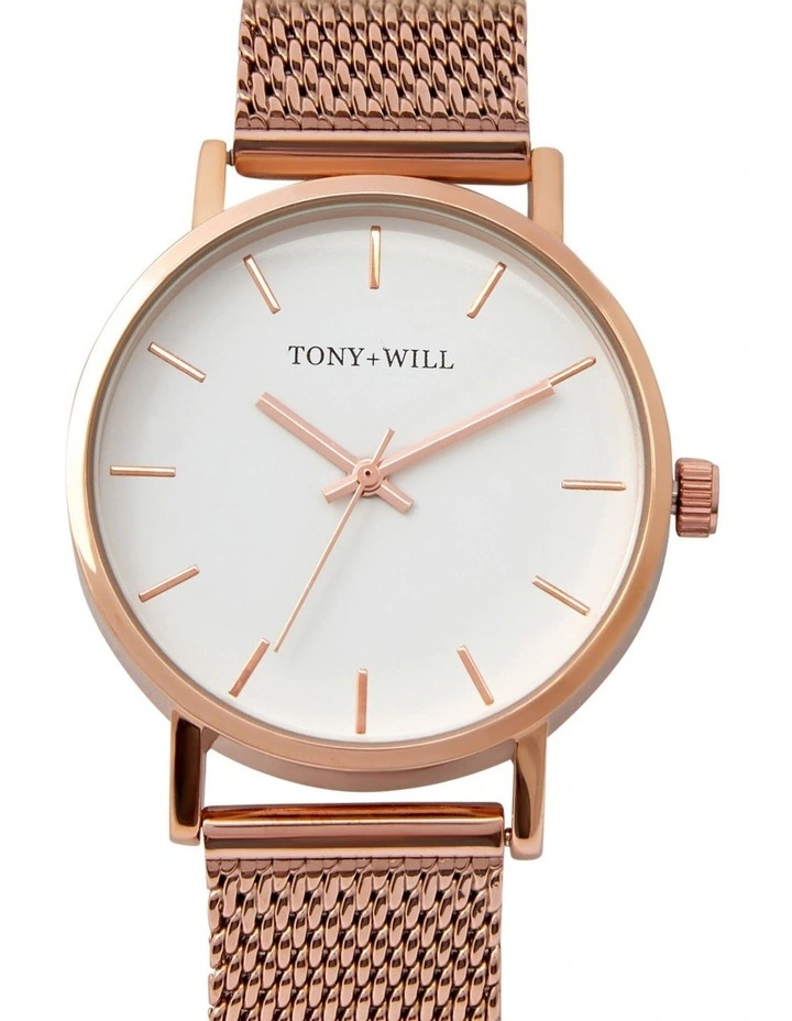Small Classic Mesh Watch in Rose Gold