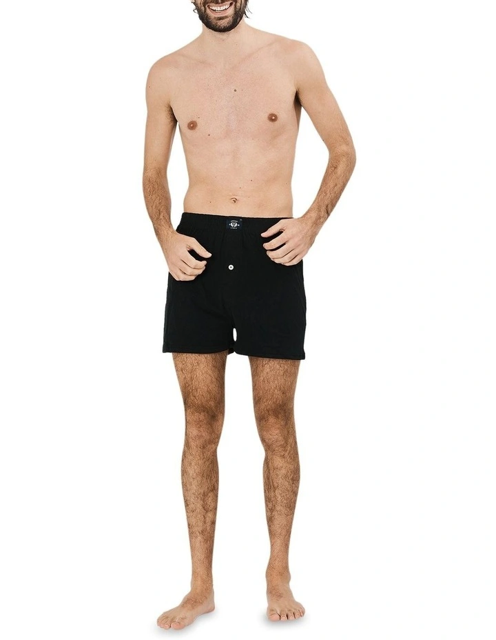 Knit Boxers 2 Pack in Black