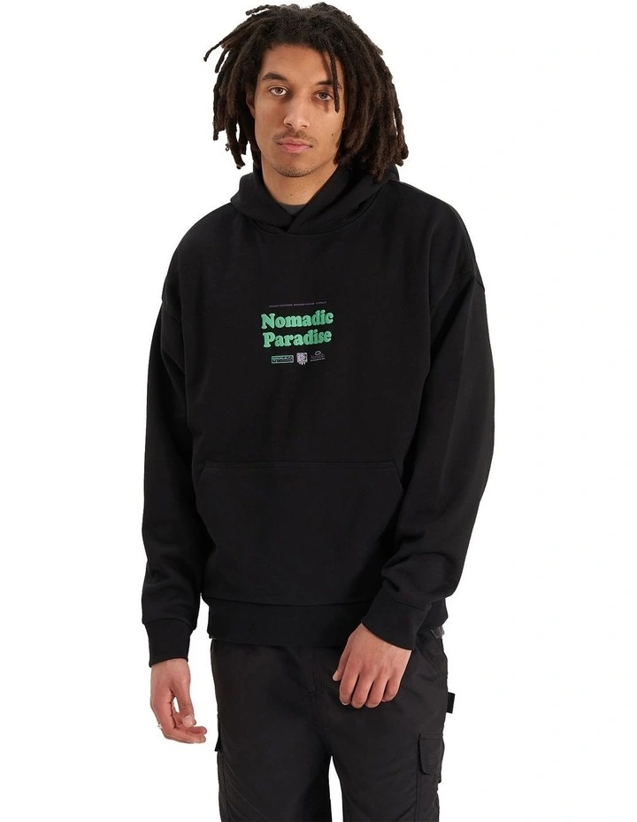 Everest Oversized Hoodie in Jet Black