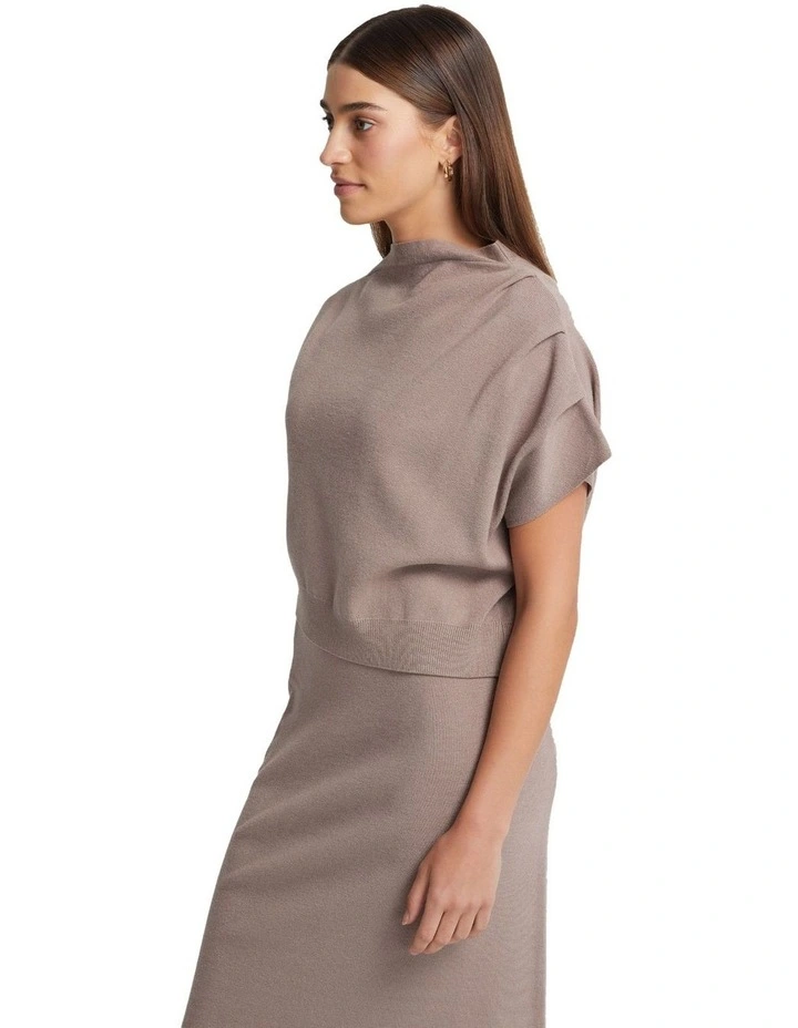 Poppy Knitted Top in Mocha