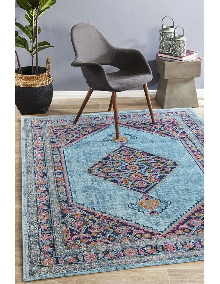 Eternal Whisper Diamond Blue Rug