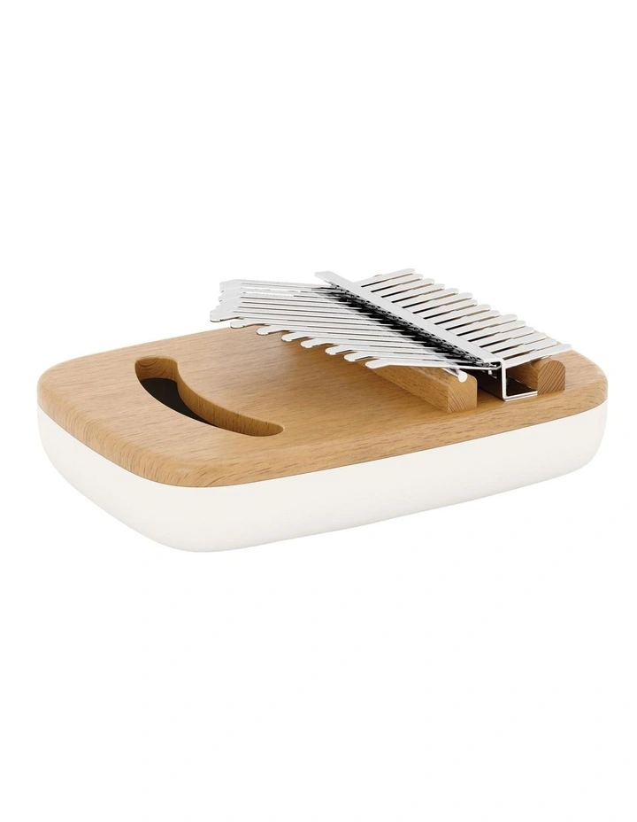 Strumba Kalimba 16x11x6cm in White/ Natural