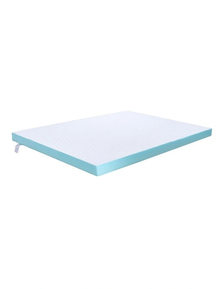 Dual Layer Gel Infused Memory Foam Mattress Bed Topper 3-inch King in White
