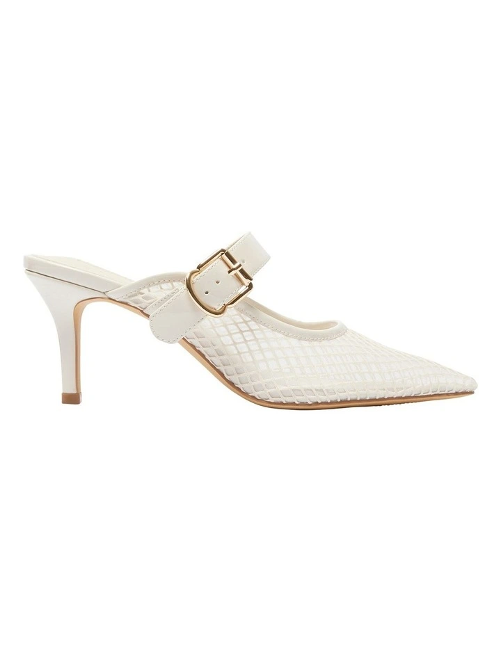 Perez Heeled Shoes in Cream Patent/Mesh