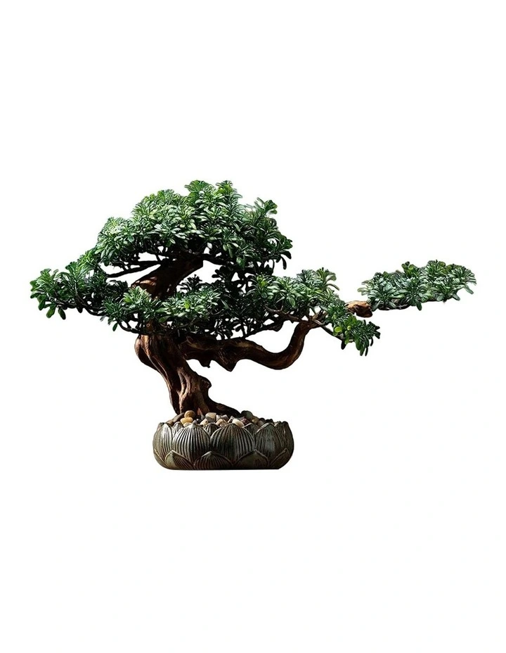 Natural Artificial Bonsai Art in Lotus Medium Pot