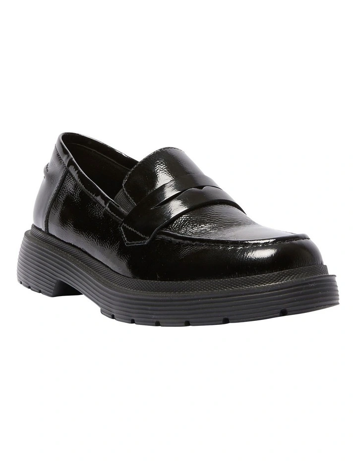 Eleanor Patent Leather Loafers in Black
